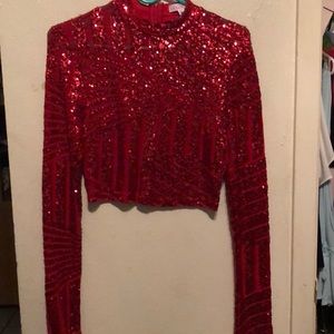 Long sleeve crop top